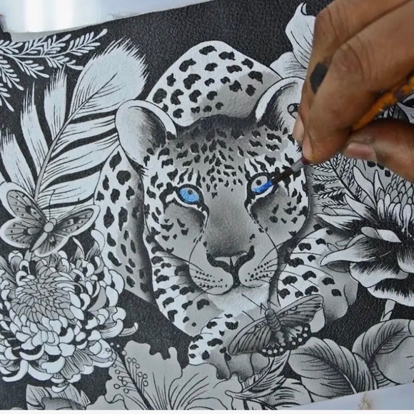 ANUSCHKA Women’s Cleopatra’s Leopard Genuine Leather Organizer Wallet - Picture 5 of 14